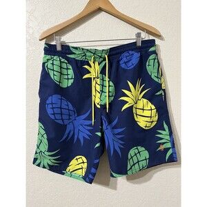 Polo Ralph Lauren Men’s Navy Blue Pineapples Swim Trunks Size Medium